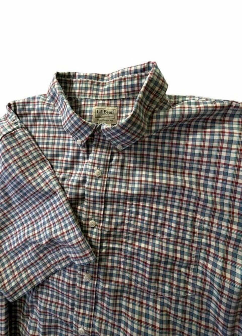 L.L.Bean Plaid Button Down Shirt XXL-Tall Traditional Fit